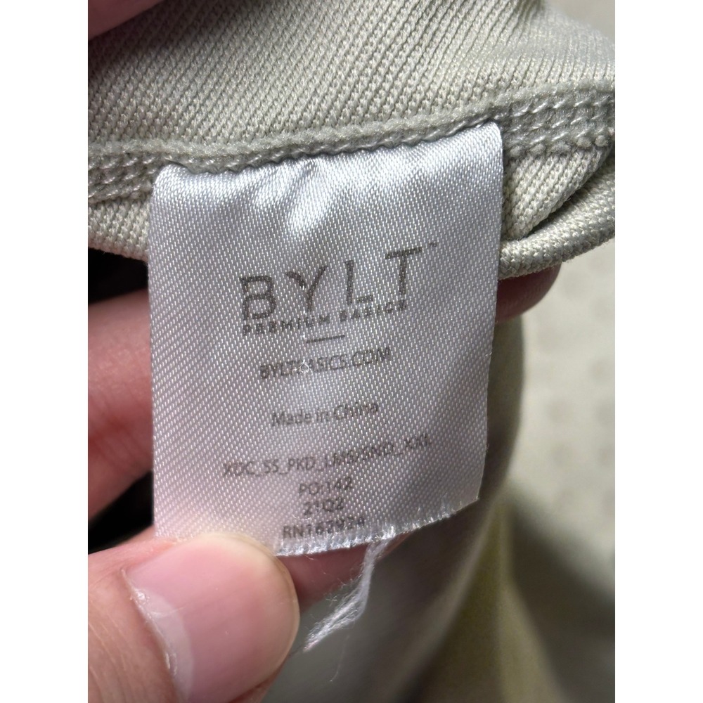 BYLT Premium Basics Mens XXL Drop-Cut T-Shirt Grey Polka Dot Short‎ Sleeve Tee - Picture 5 of 8